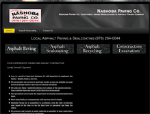 Tablet Screenshot of nashobapaving.com